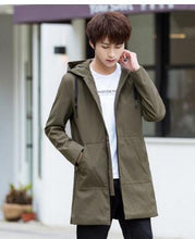 Load image into Gallery viewer, 2019 Winter Jacket men hooded Slim Korean Parka Hombre long Jacket coat cashmere mens windbreaker Parkas cotton youth clothing