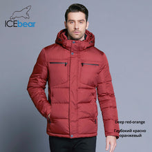 Load image into Gallery viewer, ICEbear 2019 Mens Winter Solid Parka Warm Jackets Simple Hem Practical Waterproof Zipper Pocket High Quality Parka