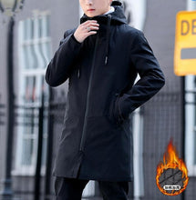 Load image into Gallery viewer, 2019 Winter Jacket men hooded Slim Korean Parka Hombre long Jacket coat cashmere mens windbreaker Parkas cotton youth clothing