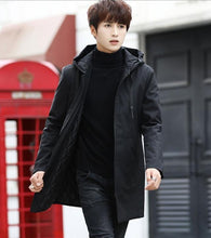 Load image into Gallery viewer, 2019 Winter Jacket men hooded Slim Korean Parka Hombre long Jacket coat cashmere mens windbreaker Parkas cotton youth clothing