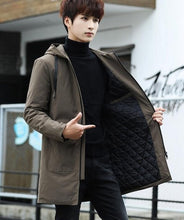 Load image into Gallery viewer, 2019 Winter Jacket men hooded Slim Korean Parka Hombre long Jacket coat cashmere mens windbreaker Parkas cotton youth clothing