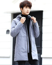 Load image into Gallery viewer, 2019 Winter Jacket men hooded Slim Korean Parka Hombre long Jacket coat cashmere mens windbreaker Parkas cotton youth clothing