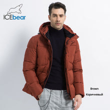Load image into Gallery viewer, ICEbear 2019 Mens Winter Solid Parka Warm Jackets Simple Hem Practical Waterproof Zipper Pocket High Quality Parka