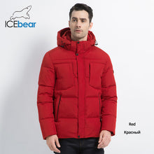 Load image into Gallery viewer, ICEbear 2019 Mens Winter Solid Parka Warm Jackets Simple Hem Practical Waterproof Zipper Pocket High Quality Parka
