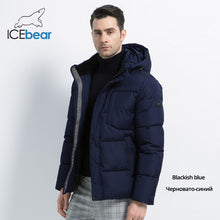 Load image into Gallery viewer, ICEbear 2019 Mens Winter Solid Parka Warm Jackets Simple Hem Practical Waterproof Zipper Pocket High Quality Parka
